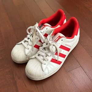 Men’s Adidas Red ‘Superstar’ Shoes